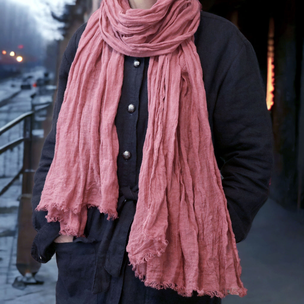 Unisex linen scarf for you/ Linen scarf to match your mood/ Linen scarf gift for him/ Gift for her