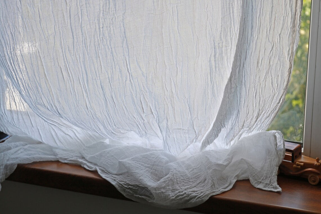 Crinkled Cutton Muslin Drapes