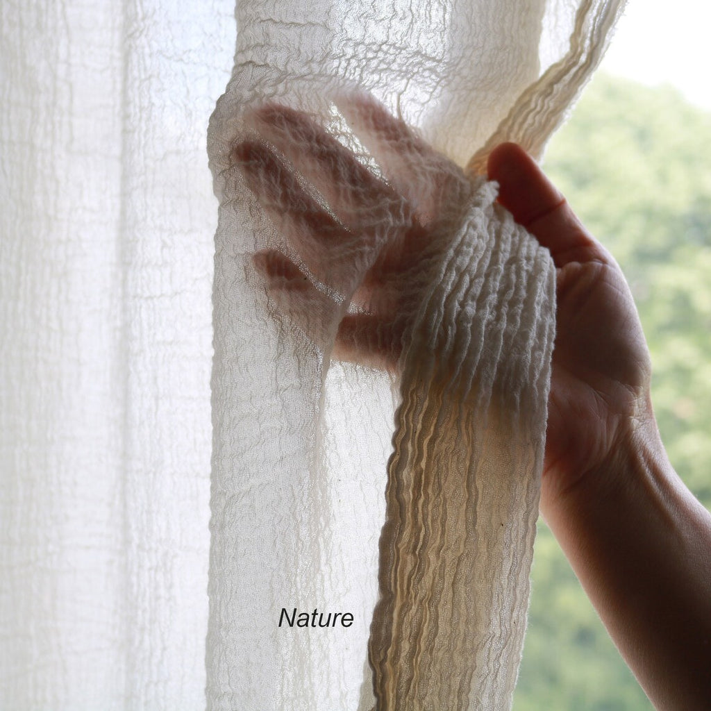 Crinkled Cutton Muslin Drapes