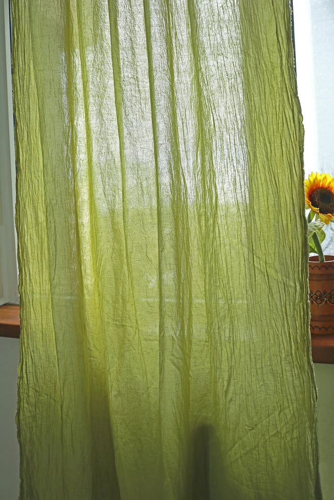 Boiled Cotton Semi Sheer Curtains