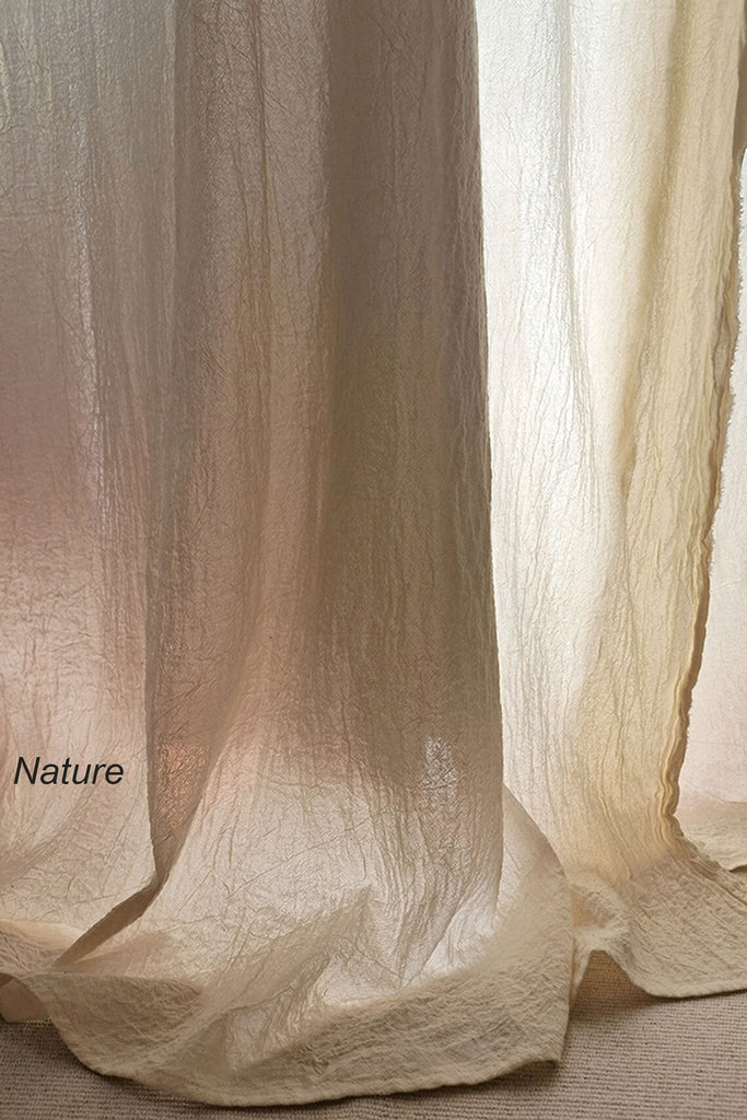 (DUPE) Living room curtains/Boiled cotton semi-sheer curtains 49 inches wide/Lemon green curtains/Custom curtains/Curtain panels