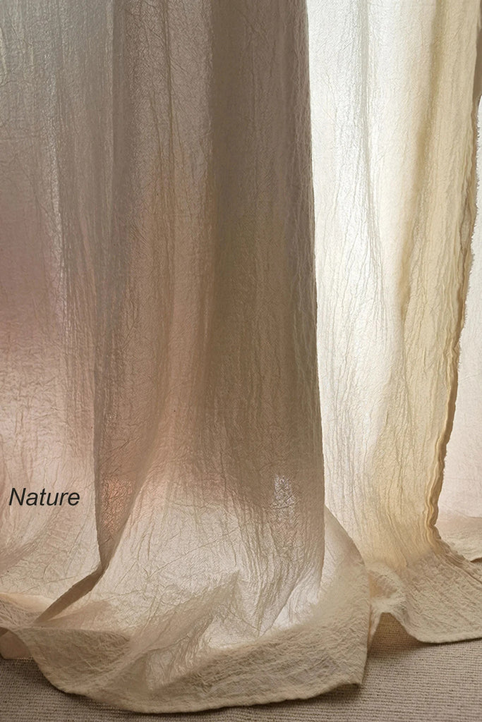 Boiled Cotton Semi Sheer Curtains